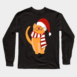 Christmas Cat Long Sleeve T-Shirt